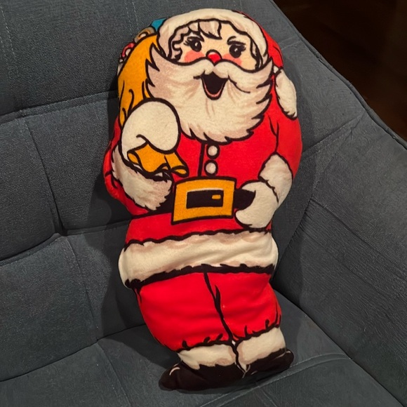 Christmas Jolly Santa Claus Vintage Pillow - Picture 1 of 2